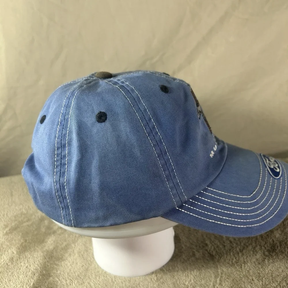 Official Ford Mustang Baseball Cap Blue Adjustable Ford Racing Hat